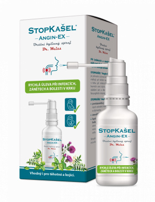 Dr. Weiss StopKašel ANGIN-EX sprej na bolest v krku, 30 ml