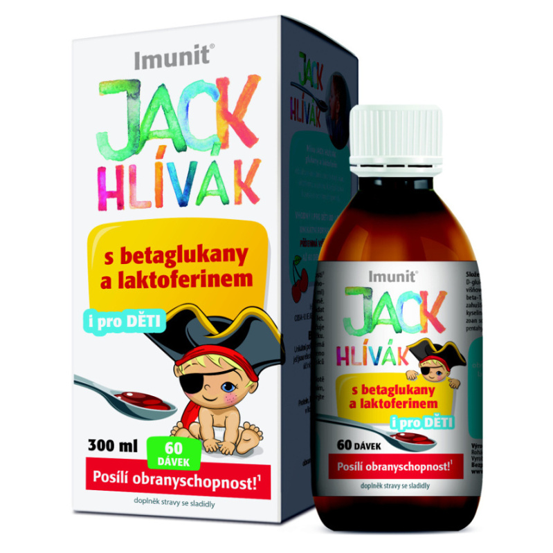 Imunit Hlíva JACK HLÍVÁK sirup glukany + laktoferin, 300ml