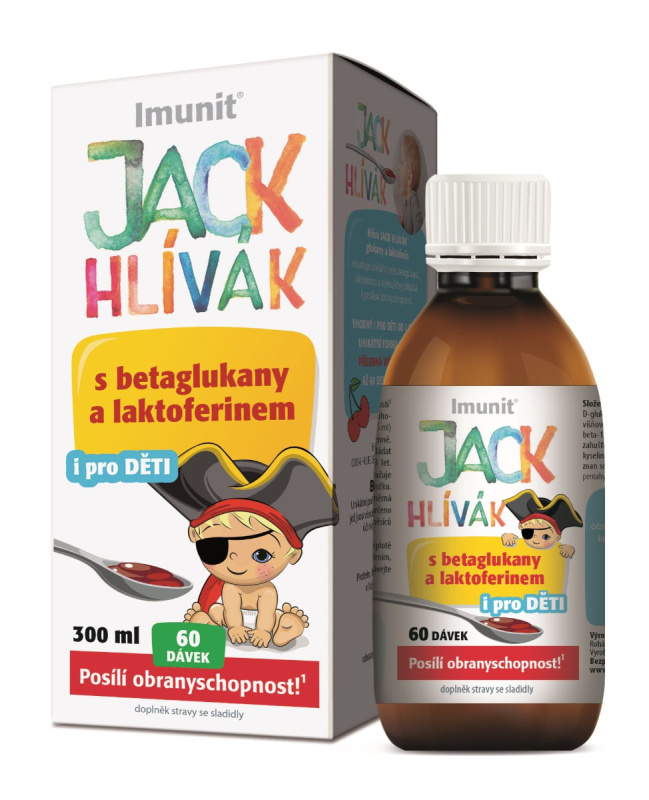 Imunit Hlíva JACK HLÍVÁK sirup glukany + laktoferin, 300ml