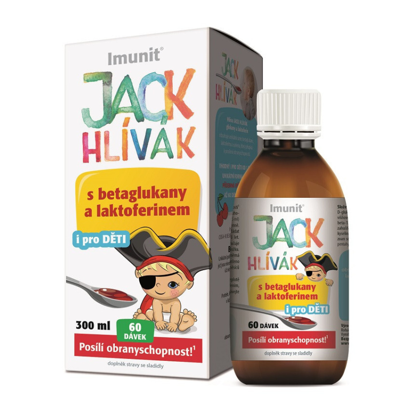 Imunit Hlíva JACK HLÍVÁK sirup glukany + laktoferin, 300ml