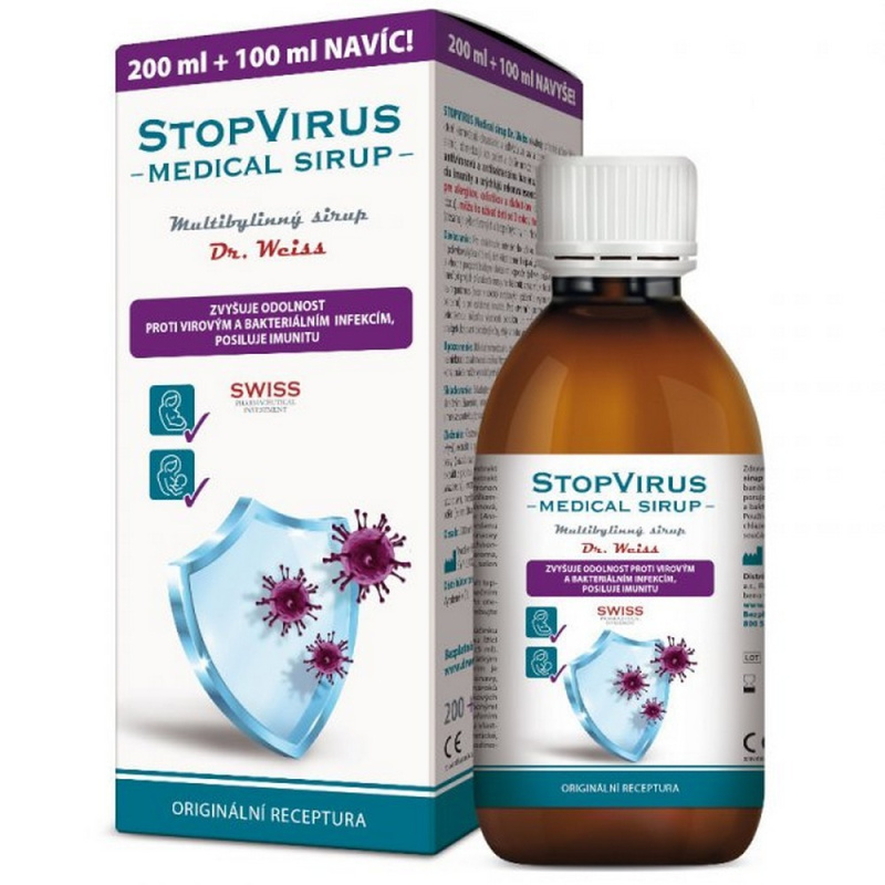 Dr. Weiss STOPVIRUS Medical sirup Dr. Weiss, 200+100ml NAVÍC