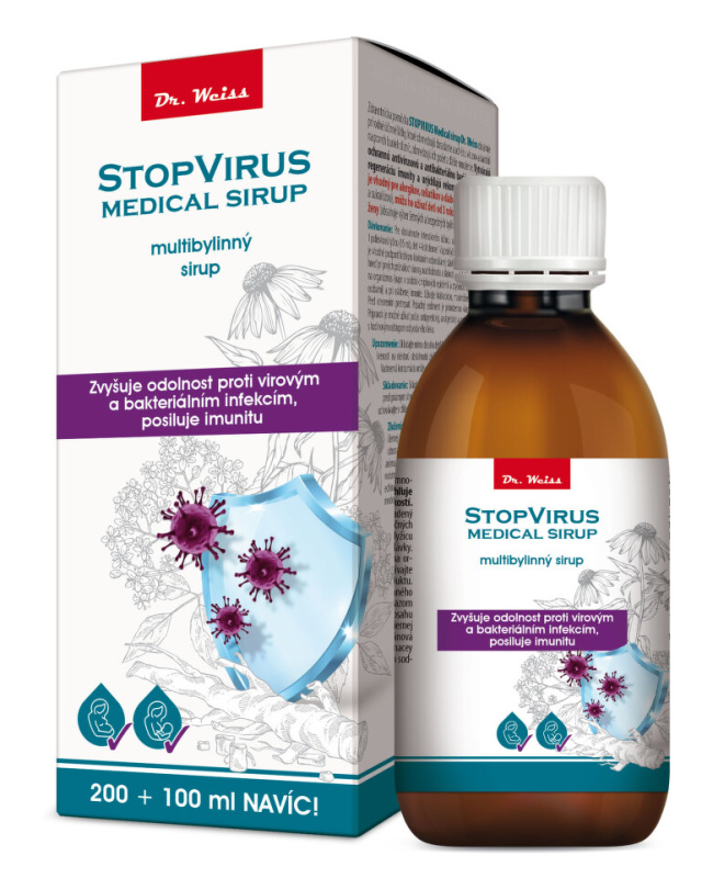 Dr. Weiss STOPVIRUS Medical sirup Dr. Weiss, 200+100ml NAVÍC