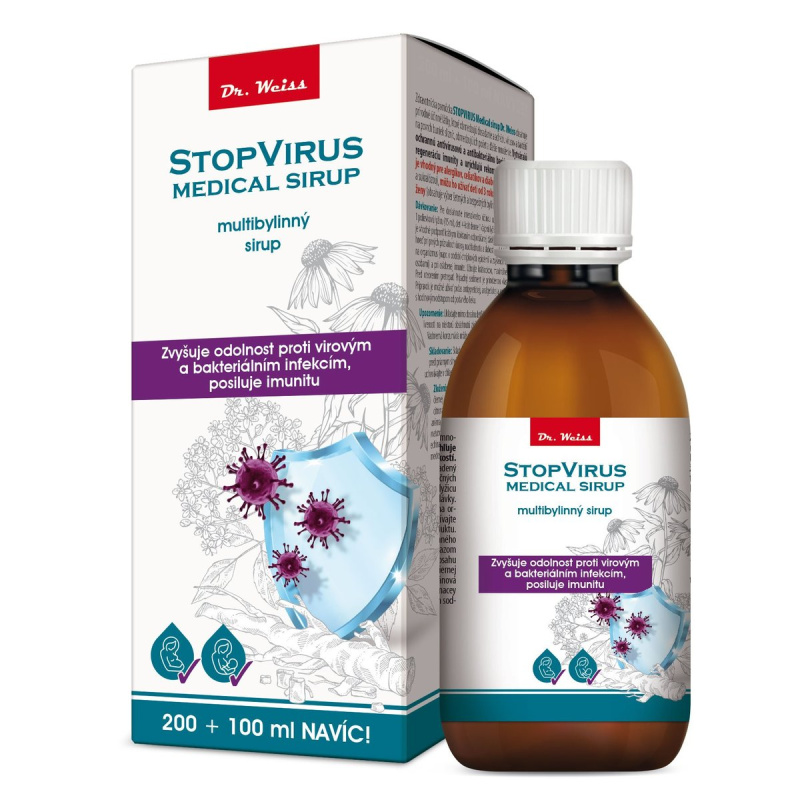 Dr. Weiss STOPVIRUS Medical sirup Dr. Weiss, 200+100ml NAVÍC