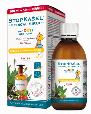 Dr. Weiss STOPKAŠEL Medical sirup OD 1 ROKU, 100+50ml NAVÍC