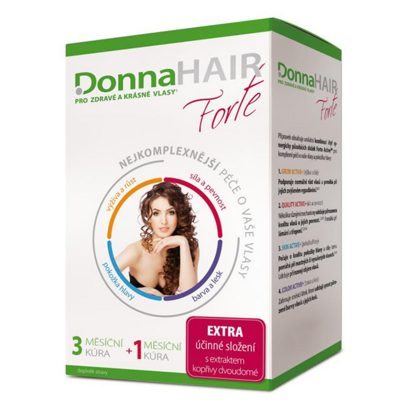 DonnaHAIR FORTE 4měsíční kúra tob.90+30 zdarma