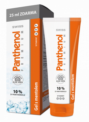 Panthenol SWISS Panthenol 10% Swiss PREMIUM gel s mentolem 100+25ml zdarma