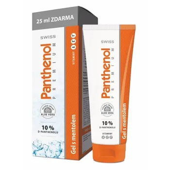 Panthenol SWISS Panthenol 10% Swiss PREMIUM gel s mentolem 100+25ml zdarma