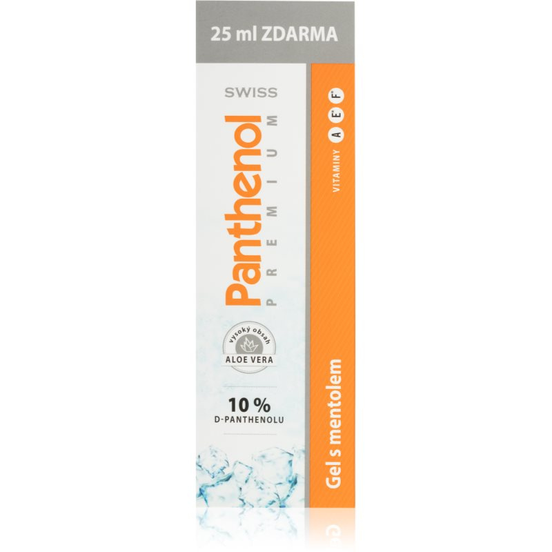 Panthenol SWISS Panthenol 10% Swiss PREMIUM gel s mentolem 100+25ml zdarma