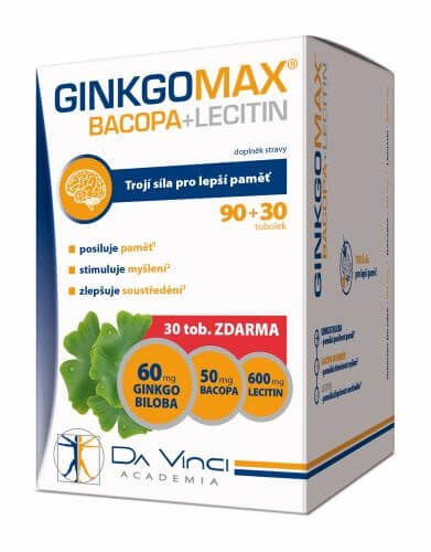 Da Vinci Academia GinkgoMAX Bacopa+Lecitin, 90+30 tobolek
