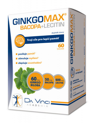 Da Vinci Academia GinkgoMAX Bacopa+Lecitin, 60 tobolek