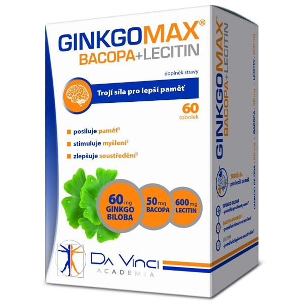 Da Vinci Academia GinkgoMAX Bacopa+Lecitin, 60 tobolek