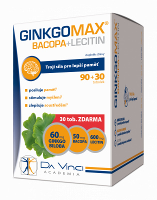 Da Vinci Academia GinkgoMAX Bacopa+Lecitin, 60 tobolek