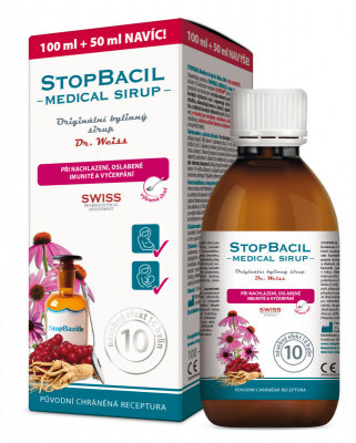 Dr. Weiss STOPBACIL Medical sirup Dr. Weiss, 100+50ml NAVÍC