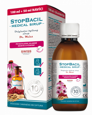 Dr. Weiss STOPBACIL Medical sirup Dr. Weiss, 100+50ml NAVÍC