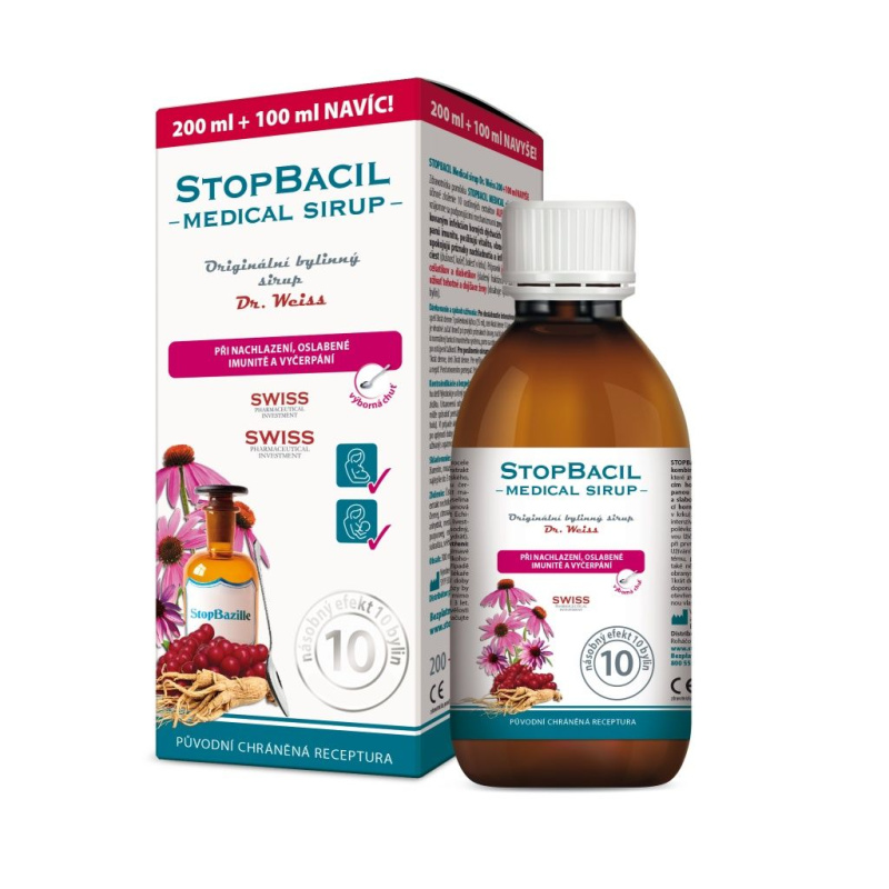 STOPBACIL Medical sirup Dr. Weiss 200+100ml NAVÍC