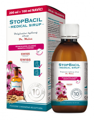 STOPBACIL Medical sirup Dr. Weiss 200+100ml NAVÍC
