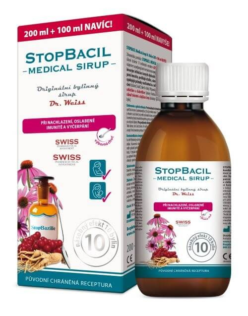 STOPBACIL Medical sirup Dr. Weiss 200+100ml NAVÍC