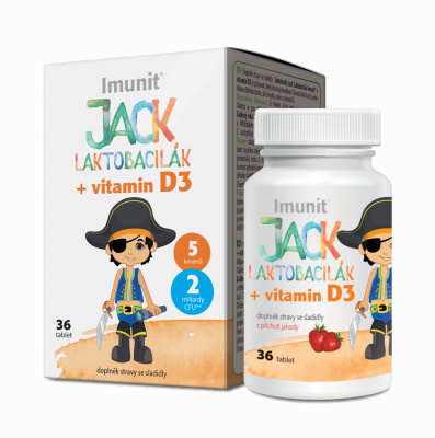 Imunit Laktobacily JACK LAKTOBACILÁK + vitamín D3, 36 tablet