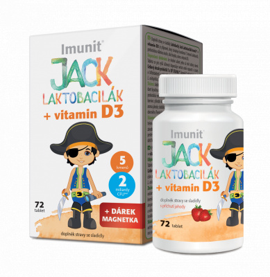 Imunit Laktobacily JACK LAKTOBACILÁK + vitamín D3, 72 tablet