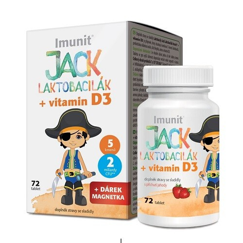 Imunit Laktobacily JACK LAKTOBACILÁK + vitamín D3, 72 tablet