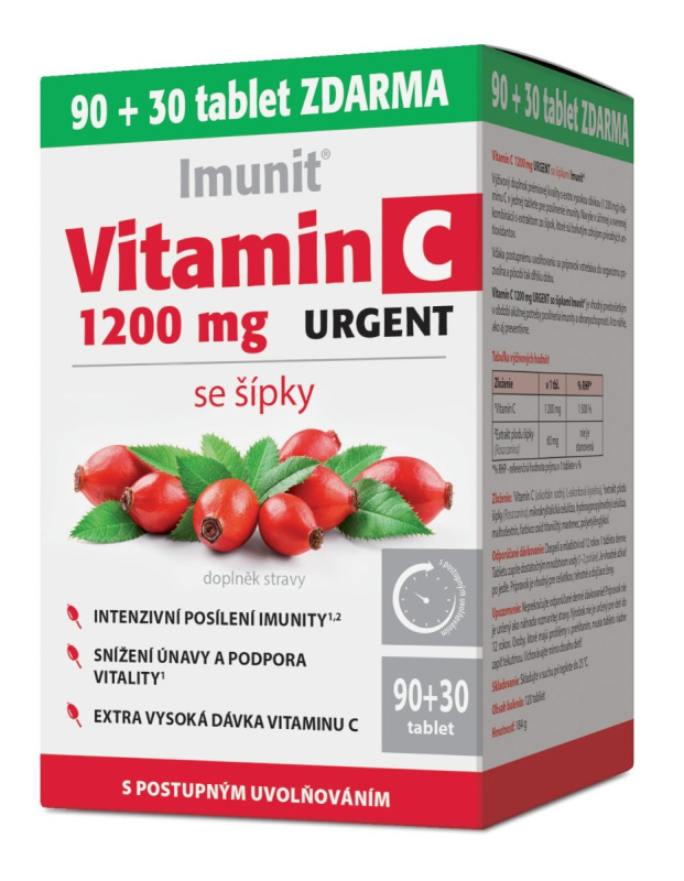 IMUNIT Vitamin C 1200 mg urgent se šípky 90 + 30 tablet