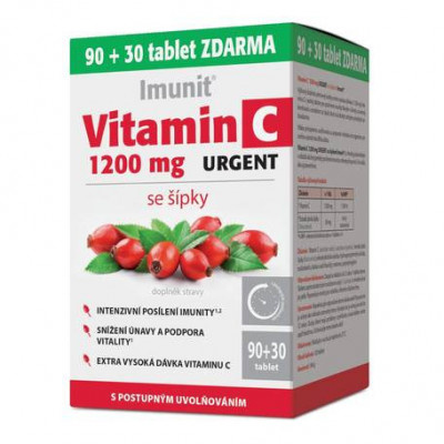 IMUNIT Vitamin C 1200 mg urgent se šípky 90 + 30 tablet