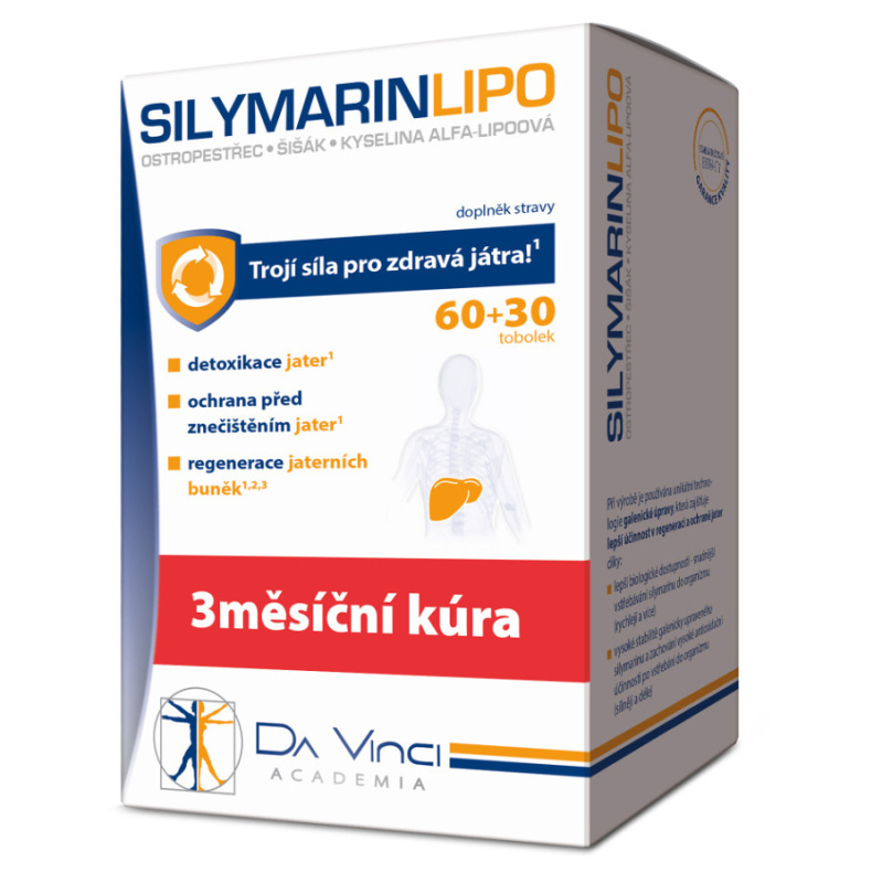 SILYMARIN LIPO Da Vinci Academia tob.60+30 ZDARMA