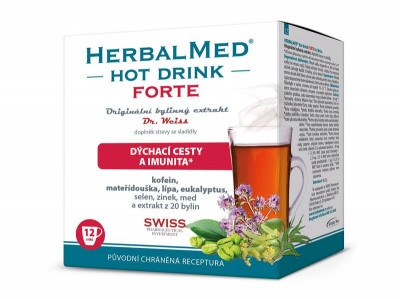 Dr. Weiss HerbalMed Hot Drink Forte s kofeinem, 12 sáčků