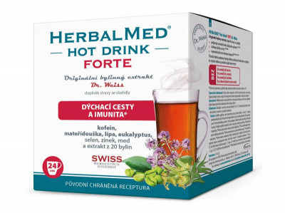 Dr. Weiss HerbalMed Hot Drink Forte s kofeinem, 24 sáčků
