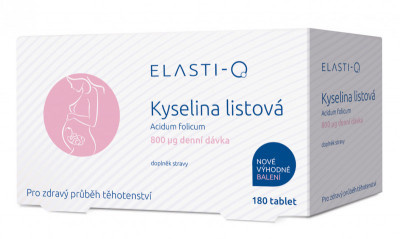 Elasti-Q Kyselina listová 800, 180 kapslí
