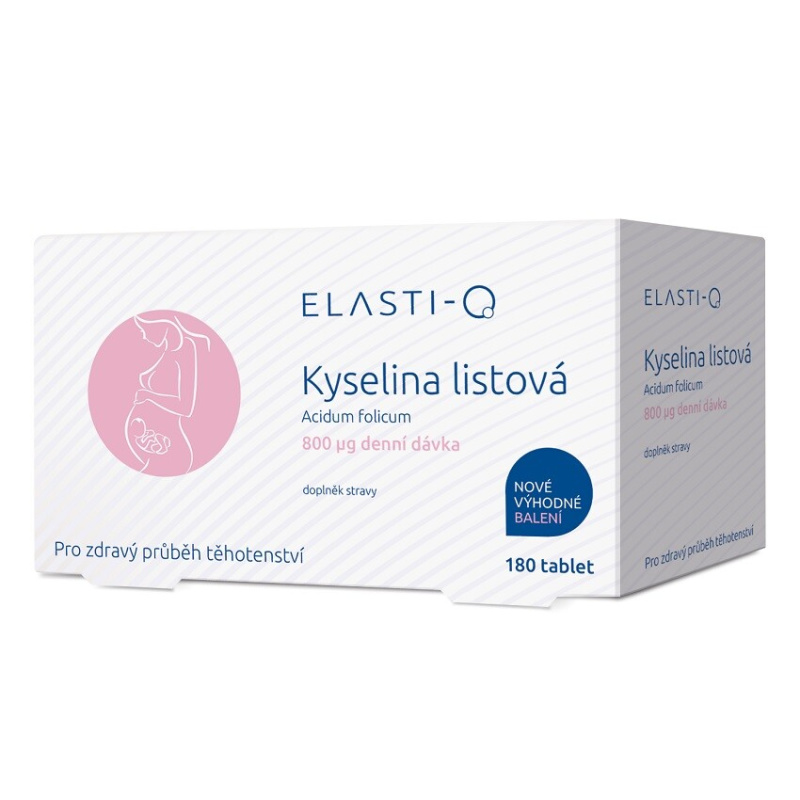Elasti-Q Kyselina listová 800, 180 kapslí