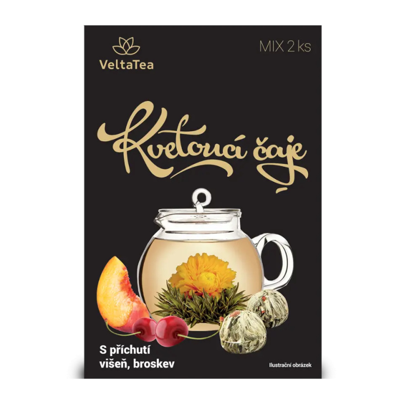 Velta Tea Kvetoucí čaj 2 ks MIX GOLD (broskev + višeň) 2 ks