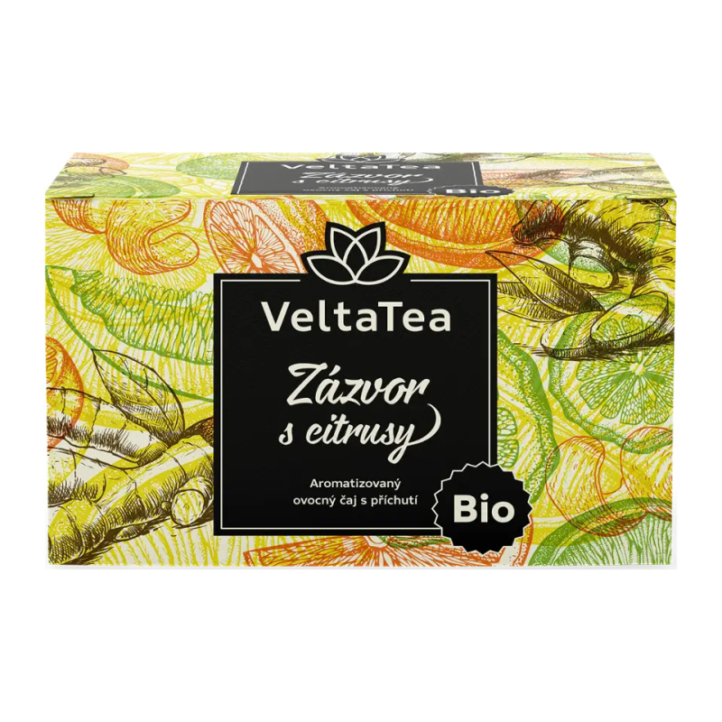 Velta Tea Bylinný čaj VeltaTea - zázvor s citrusy, bio, 20 x 2 g