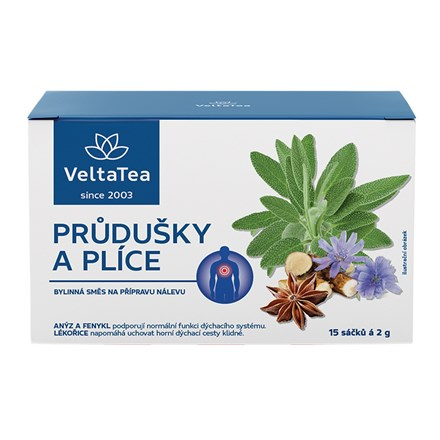 VeltaTea Čaj bylinná směs průdušky a plíce 30 g