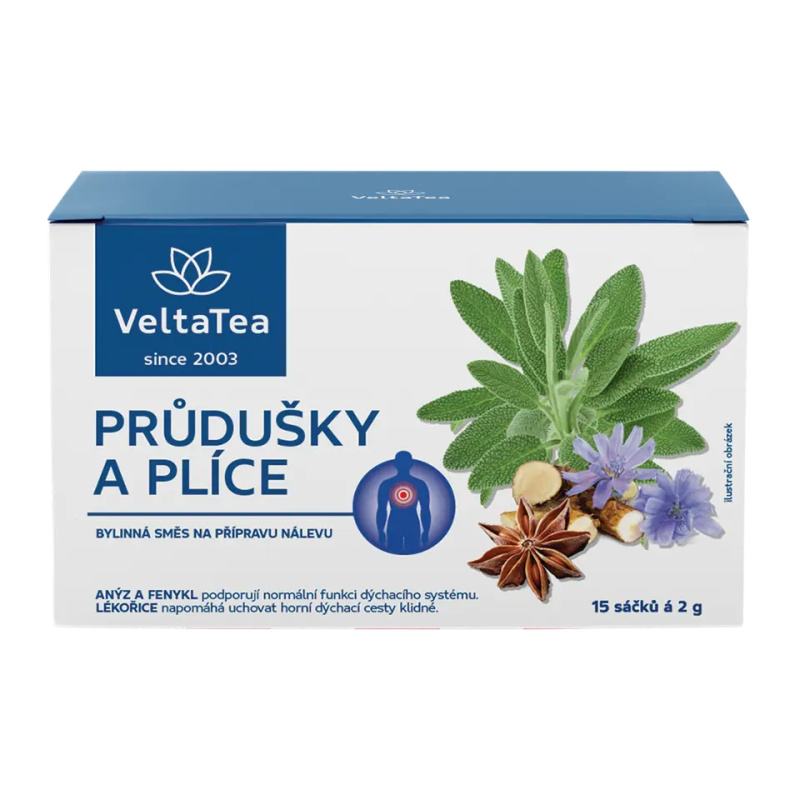VeltaTea Čaj bylinná směs průdušky a plíce 30 g