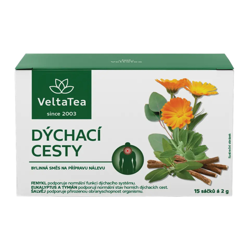 VeltaTea Čaj bylinná směs dýchací cesty 30 g