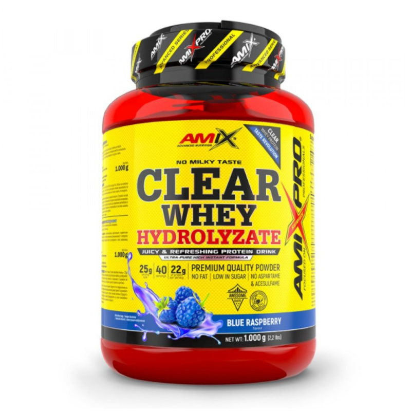 AMIX Clear Whey Protein Hydrolyzate, 1000 g Příchuť: Modrá malina