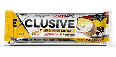 AMIX Exclusive Protein Bar, 85 g Příchuť: Ananas/Kokos