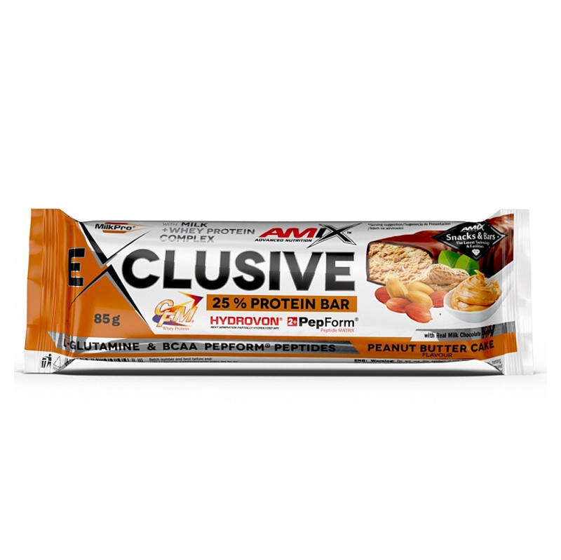 AMIX Exclusive Protein Bar, 85 g Příchuť: Arašídovo máslová sušenka