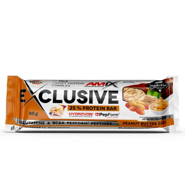 AMIX Exclusive Protein Bar, 85 g Příchuť: Arašídovo máslová sušenka