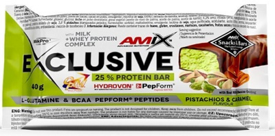 Amix Nutrition Amix Exclusive Protein Bar 40 g - pistácie/karamel