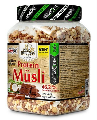 Amix Mr. Popper´s Protein Müsli, 500 g Příchuť: Čokoláda/Kokos