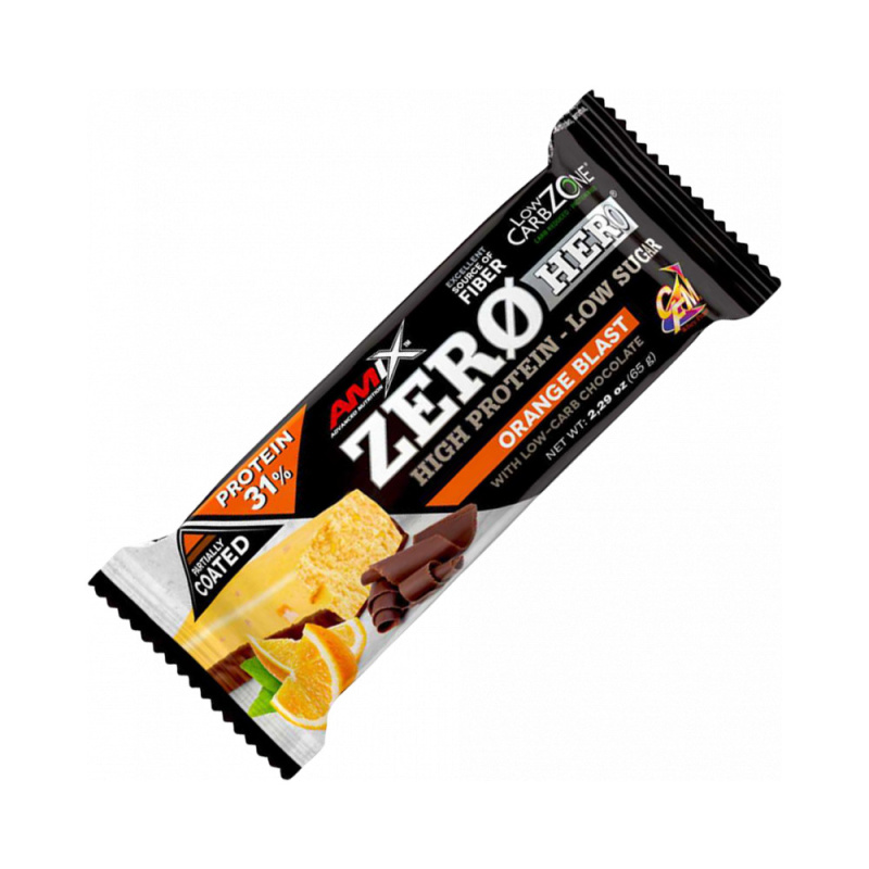 AMIX Zero Hero 31%, proteinová tyčinka, 65 g Příchuť: Vanilka/Mandle