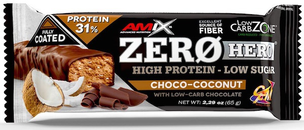 AMIX Zero Hero 31%, proteinová tyčinka, 65 g Příchuť: Čokoláda/Kokos