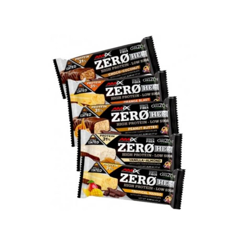AMIX Zero Hero 31%, proteinová tyčinka, 65 g Příchuť: Arašídové máslo