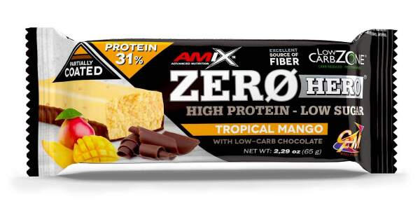 AMIX Zero Hero 31%, proteinová tyčinka, 65 g Příchuť: Mango