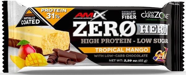 AMIX Zero Hero 31%, proteinová tyčinka, 65 g Příchuť: Mango