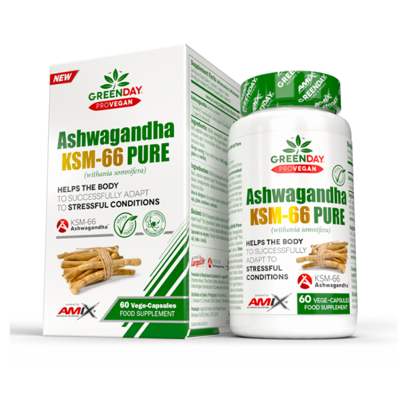 Amix Nutrition Amix GreenDay ProVEGAN Ashwagandha KMS-66 Pure 60 kapslí