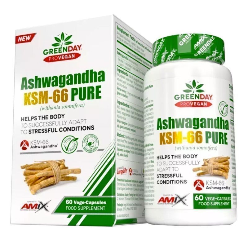 Amix Nutrition Amix GreenDay ProVEGAN Ashwagandha KMS-66 Pure 60 kapslí