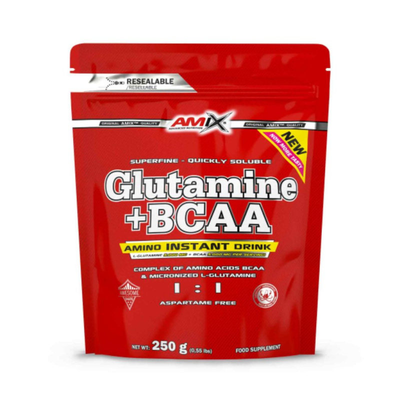 AMIX Glutamine + BCAA, 250 g Příchuť: Lesní ovoce